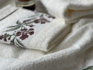 полотенце махровое caren молочное (67 × 135, молочный)