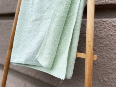 полотенце махровое monique зеленое (86 × 150, зеленый)
